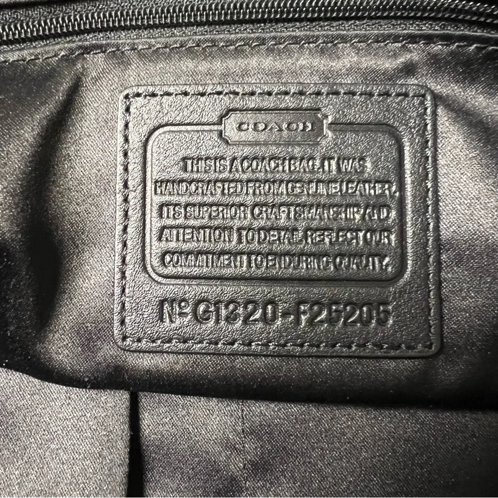 COACH Taylor Leather Alexis Carryall Shoulder Bag Purse in Black F25205